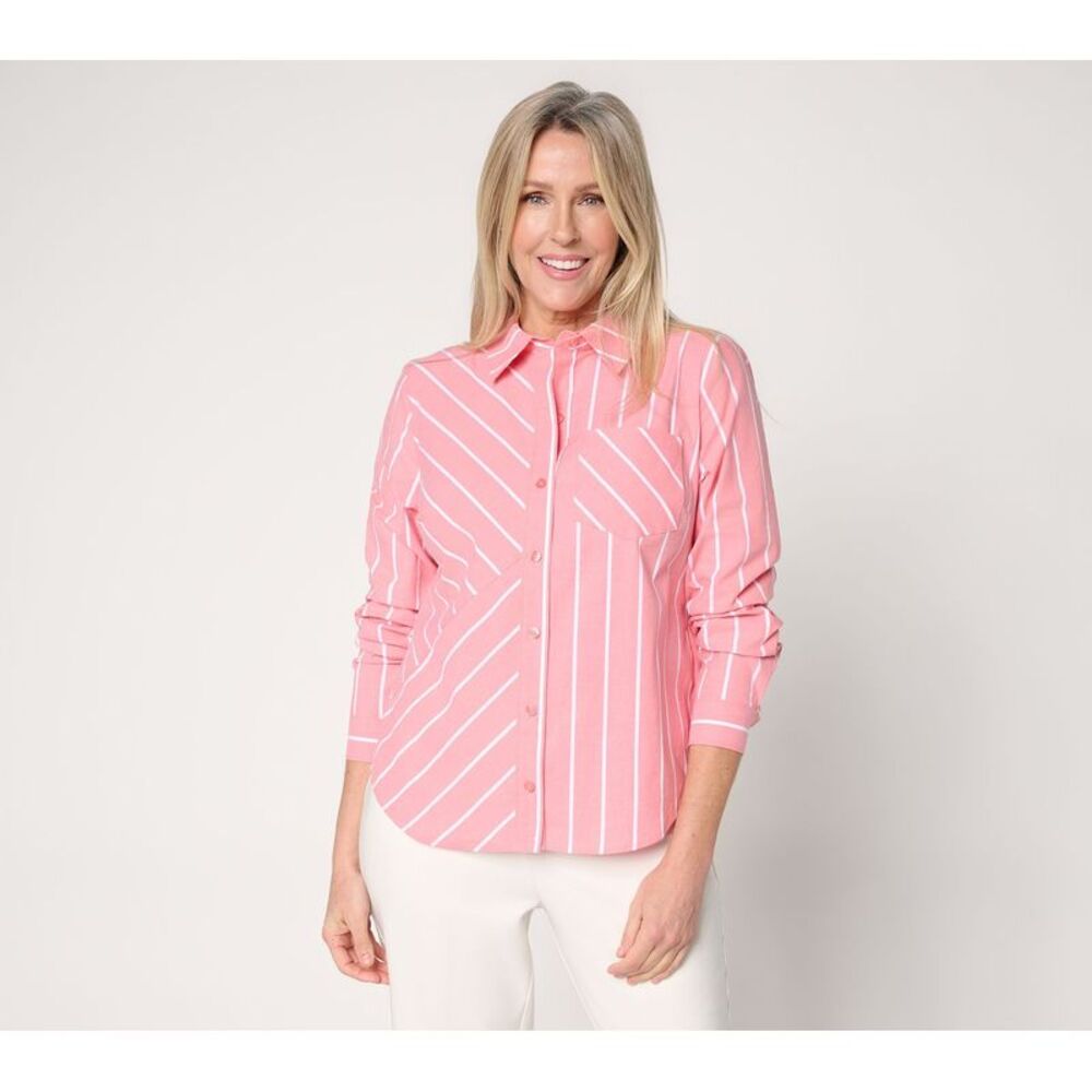 Joan Rivers Classics Collection Women's Top Sz M Make Your Pink